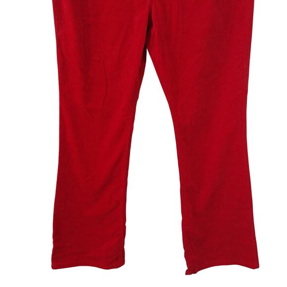 NWT@$49! ST. JOHN'S BAY! ROUGE RED FINE WALE CORDUROY FLARE PANTS, JEANS! SZ 16 - Picture 4 of 12